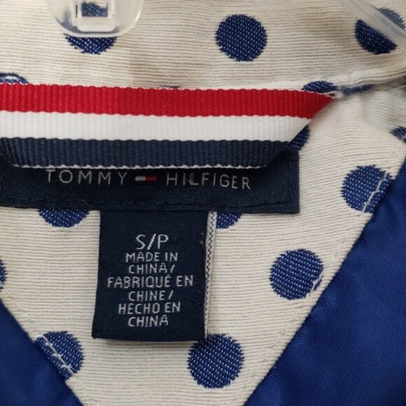 Classic style Tommy Hilfiger retro inspired polka dot trench coat size small - Picture 10 of 12
